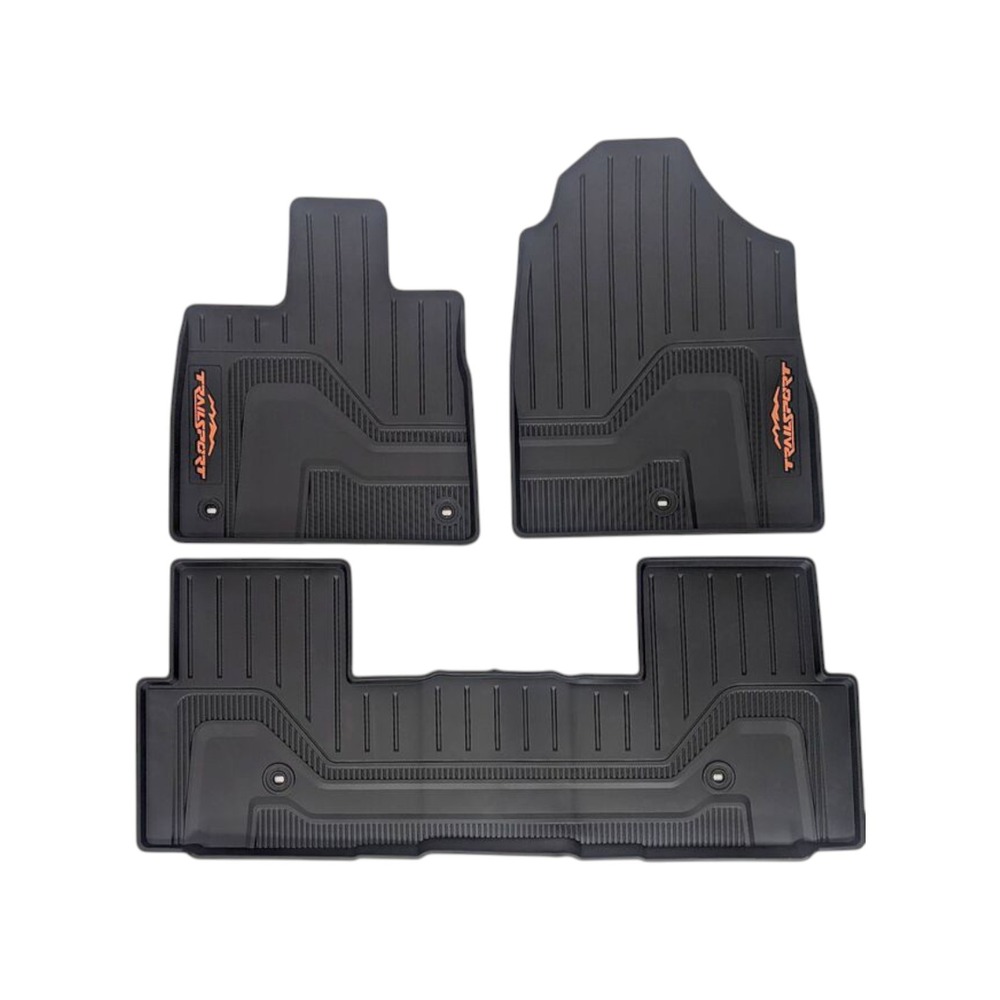 Honda Floor Mats Ridgeline TrailSport 3PC Black All Weather 2016-2025 83600T6Z